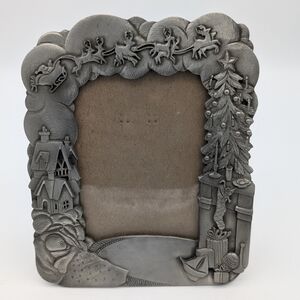 Vintage Kirk Stieff Pewter Night Before Christma Photo Frame